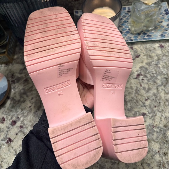 Steve Madden Chunky Platform Pink Y2K Sandals - Picture 9 of 10